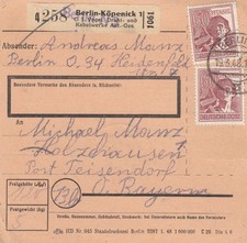 Paketkarte 1948