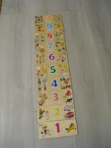 Zahlenpuzzle holz 10 - 10, mit