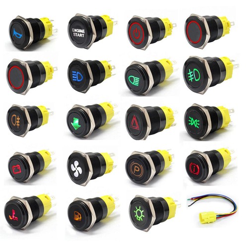 19mm edelstahl led drucktaster - 19mm,