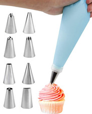 Edelstahl Spritztüllen Set 8