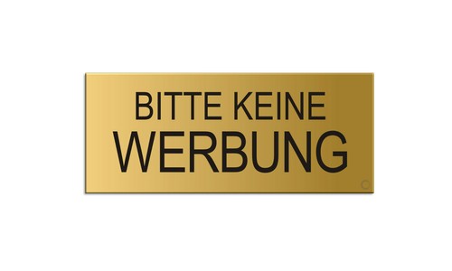 Briefkastenschild bitte keine - bitte,