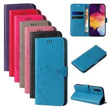 Handy Tasche für Samsung Galaxy A50 / A51 Handyhülle Blumen Cover 9H Displayglas