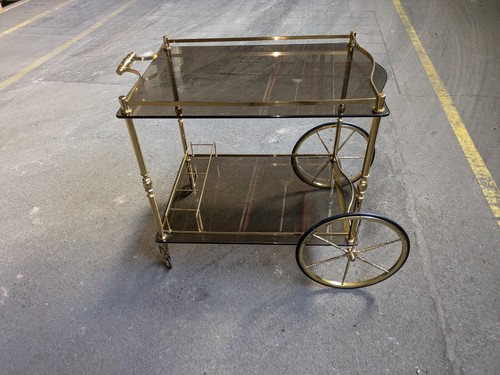 Servierwagen messingfarben - servierwagen,