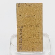 Fahrkarte Fahrschein Lehrte Hämelerwald 1974