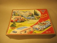 Wüco Wohnwagen-Set Camping Caravan im Originalkarton Blechspielzeug