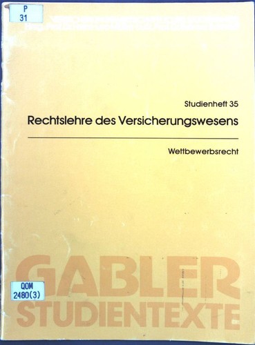 Wettbewerbsrecht rechtslehre - wettbewerbsrecht;,