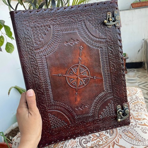 Leder ringbuch grimoire - leder,