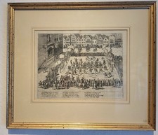 Original-Kupferstich Frans Hogenberg, 1587 Düsseldorf im Rahmen – selten