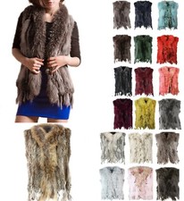 Gloop Damen Weste Echtfell Fellweste Kaninchen Hasenfell Pelz