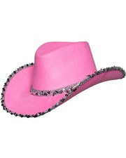 Pinker cowboyhut mit glitter - cowboyhut,