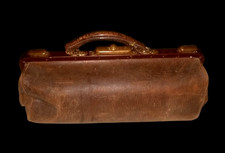 Hebammentasche Hebammenkoffer Arzttasche Arztkoffer Leder Antik Jugendstil