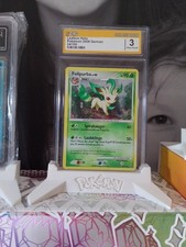 Pokemon Card Leafeon Folipurba Lv. 40 Cosmo Holo Majestic Dawn Deutsch PSA 7