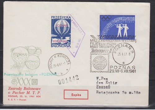 Ballonpost polen 1961 poznan - ballonpost,
