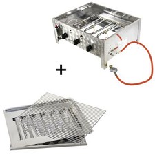 Edelstahl gasbräter grillset - edelstahl,