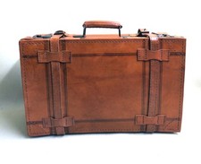 KOFFER Reisekoffer ANTIK Lederkoffer RARITÄT Leder OLDTIMER Deko CABRIO Kl. 4041