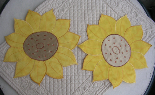Sonnenblumen deckchen 2 - -,