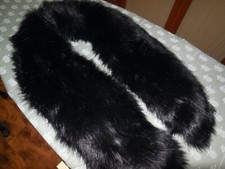 Fellkragen, Kunstfellstola, schwarz, Gesamtlänge 60cm, NEU!!