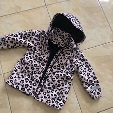 Mädchen Übergangs Regen Herbst Jacke im Leo Look Gr. 116