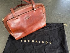 THE BRIDGE Leder Handtasche Umhängetasche braun mit Staubbeutel selten genutzt