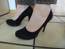 schwarze Buffalo Wildleder