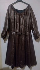 Maxikleid, Kunstleder, Gr. 52/54 (4xl) , Auralis, Schokobraun 