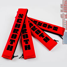 4 Stück Schroth Gurtpolster 2 Zoll Gurtschoner rot Flock schwarz 50mm