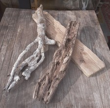 3 XL Treibholz Schwemmholz ? 64 cm Dekoration Terrarium Skulptur Brett