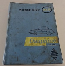 Workshop Manual Renault Dauphine R. 1090 + Ondine Stand 1958