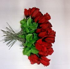 40 x Kunstblumen Rote Rose -