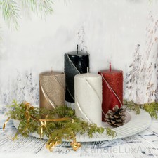 Stumpen Kerzen Metallic