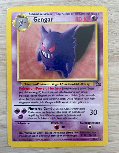 Pokémon tcg gengar - pokémon, fossil