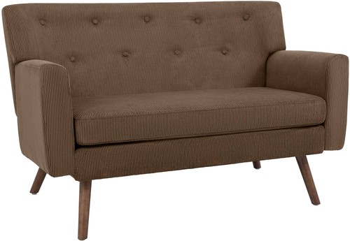 Sofa kioni cord dunkelbraun - sofa,