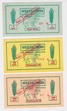 3 Banknoten 2 bis 1000 Mark