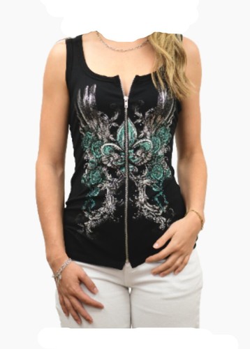 Damen zip top shirt - shirt, mit