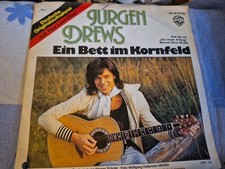 JÜRGEN DREWS Ein Bett im Kornfeld 7" SINGLE Vinyl WARNER 1976 Exzellent!