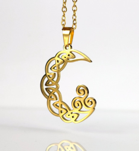 Anhänger mond triskele gold - anhänger,