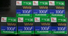7 Stück Fuji Velvia 100F 35mm Kleinbild Diafilm, Exp 2007, Kühlschrank
