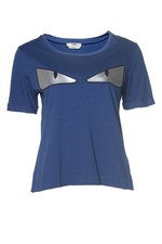 Fendi Blaues T-Shirt Mit