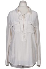 EQUIPMENT Bluse Damen Oberteil Hemd Hemdbluse Gr. M Seide Cremeweiß #w0z049f