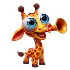 9x Sticker Funny Giraffe Car