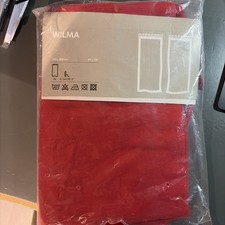 IKEA WILMA Vorhang-Schals 1 Paar rot 145x300