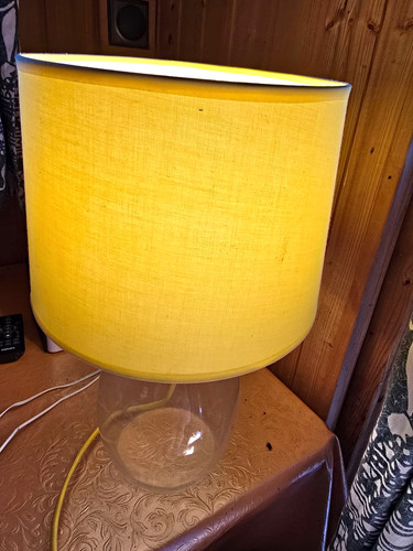 Tischlampe gelb stoffschirm - gelb,