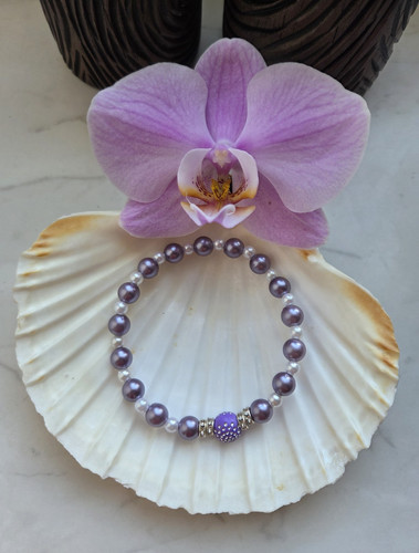 Armband perlen rund - perlen,