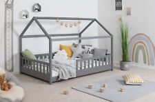 ANGEBOT Hausbett "Kay" inkl. Rollrost B-WARE Kiefer massiv Hell grau 120x200 cm