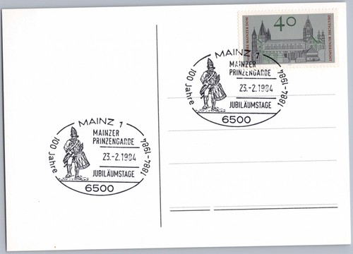 Sonderstempel mainz 1984 - mainz,