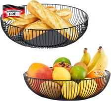 Obstschale Metall schwarz matt