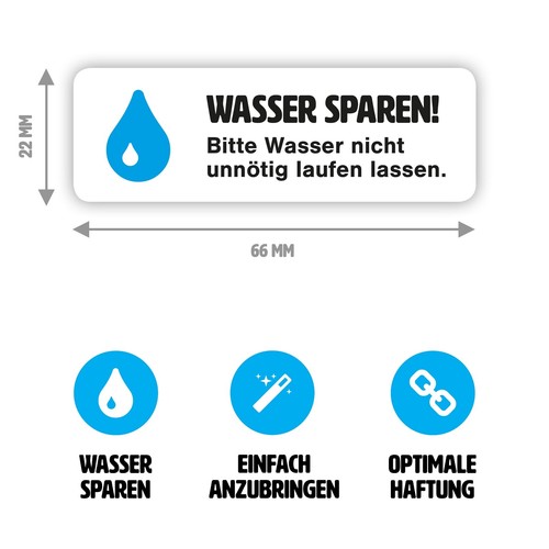 Aufkleber wasser sparen - aufkleber,