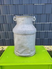 Milchkanne 10 l ohne Deckel, Aluminium, DDR 1950er, Deko Küche Garten 