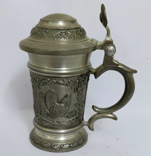 Zinnkrug mit deckel und - deckel,