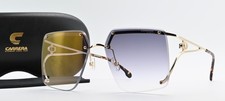 CARRERA Sonnenbrille 3041S FT3FQ Glanz Gold Blau Verlauf Groß Eckig Set Etui
